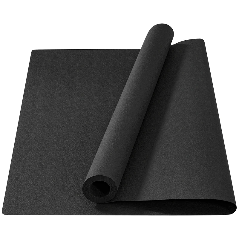 HOMCOM Bodenschutzmatte für Fitnessgeräte rutschfest Fitnessmatte 4 mm Dicke Unterlegmatte 200x100 cm Schwarz