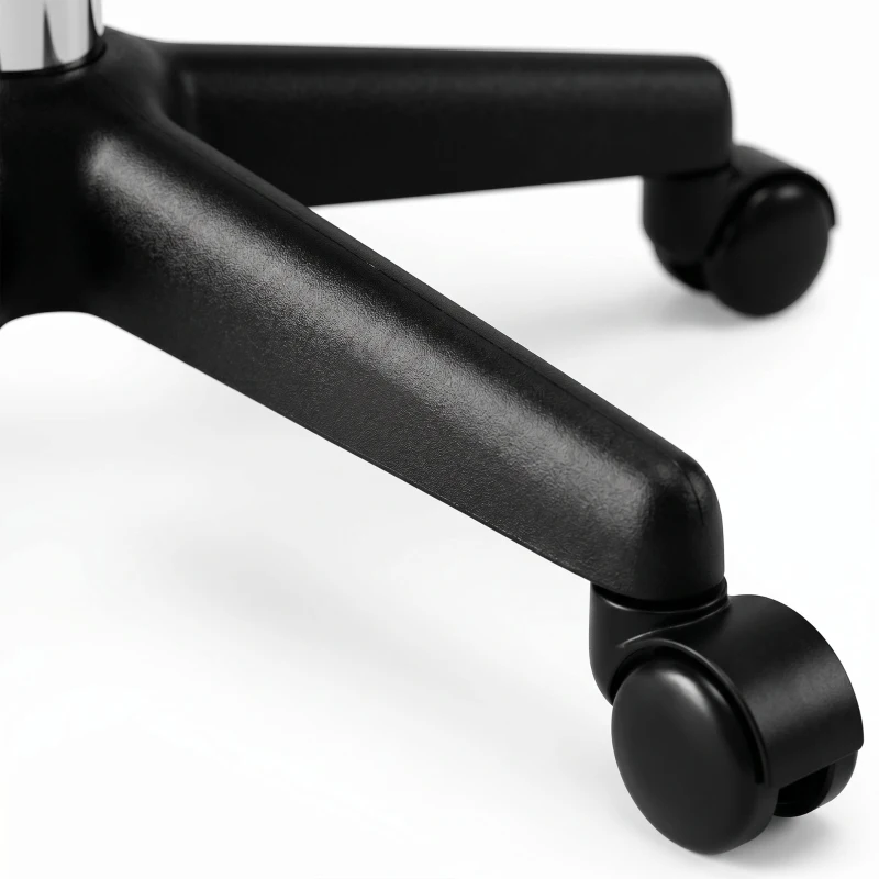 HOMCOM Tabouret massage a roulettes reglable en hauteur pivotant avec dossier ergonomique gris