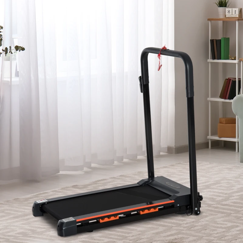 HOMCOM Elektrische loopband met LCD-display inklapbare fitnessapparaat 1-6 km/u staal