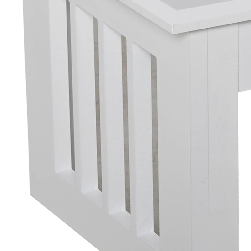 PawHut Honden-Voerstation, Antislip, 44 x 24 x 15cm, Wit, 0,9L per Bak