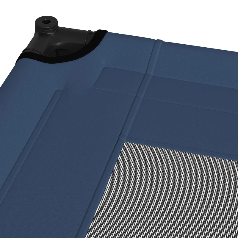 PawHut Hondenbed Metaal Oxford Stof Donkerblauw + Zwart