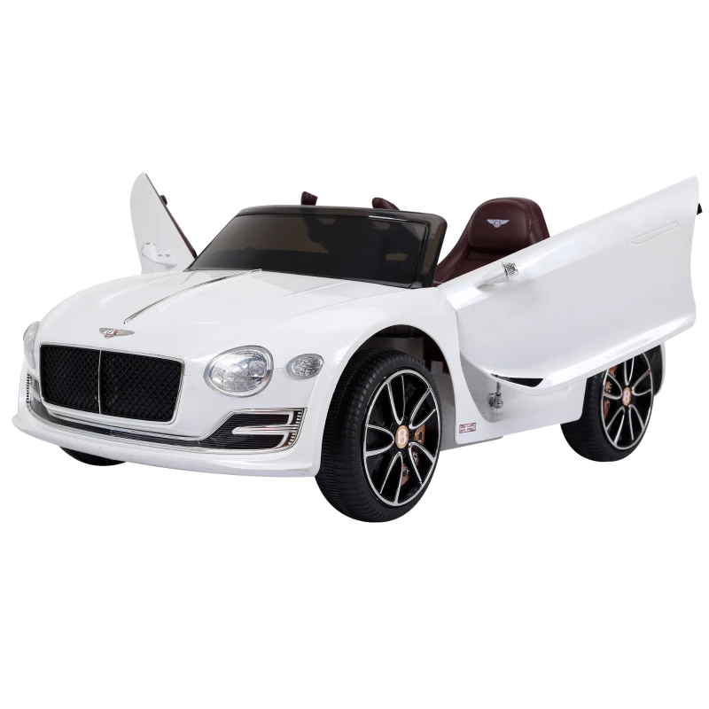 HOMCOM Kinderauto Bentley GT elektrische auto kindervoertuig met afstandsbediening kinderen wit