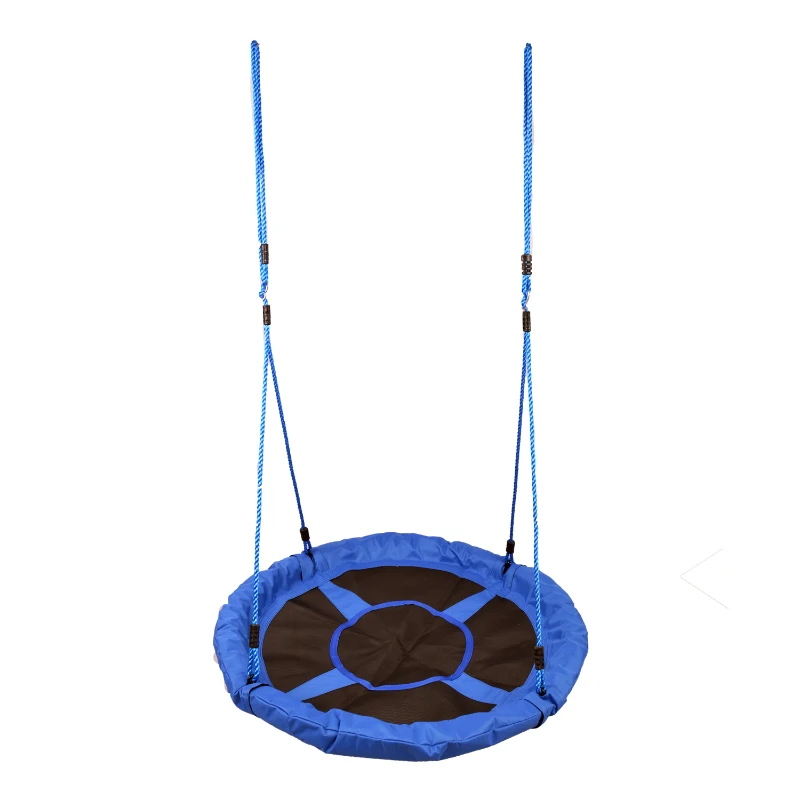 HOMCOM Nestschommel voor kinderen ronde schommel schommel tuin Oxford 100 cm blauw