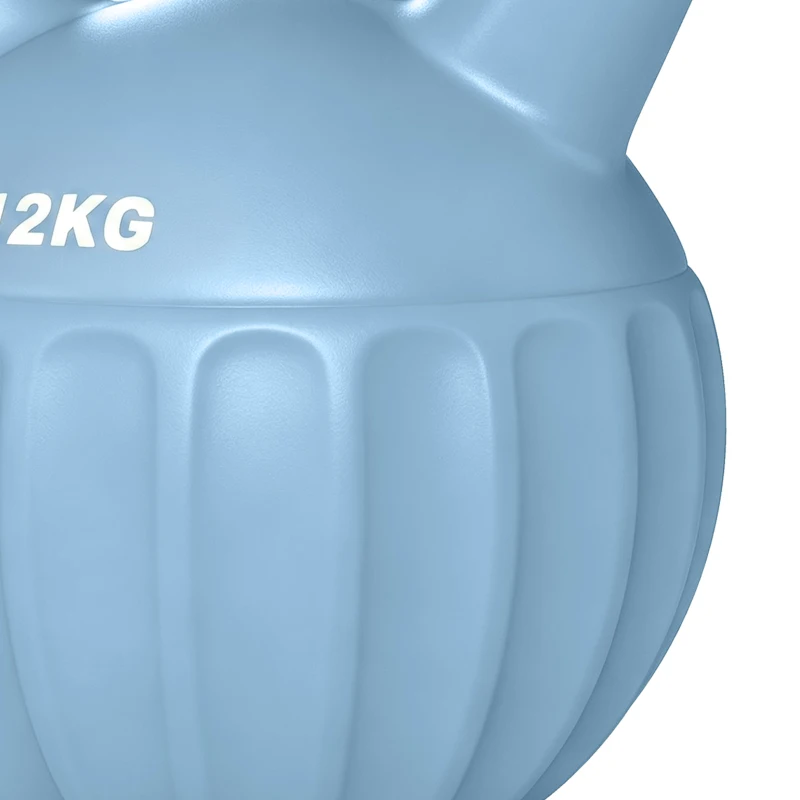 SPORTNOW Kettlebell 12 kg, haltère avec poignée Antidérapante, haltère à boule, musculation, entraînement, pour gym, bleu