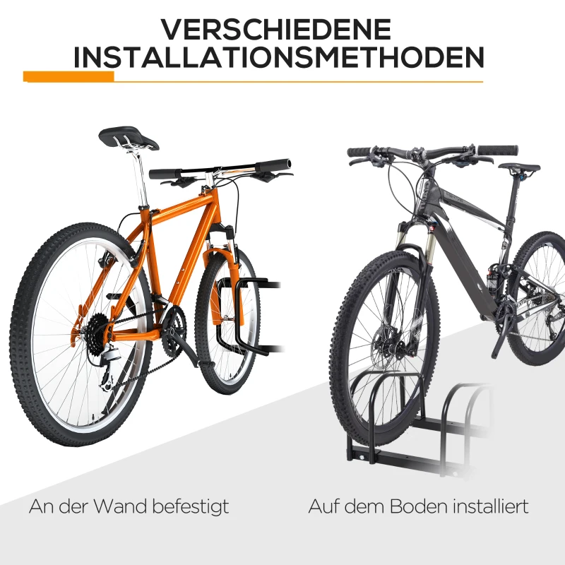 HOMCOM fietsenrek, standaard, fietsenrek, meerdere fietsen, tot 4 fietsen
