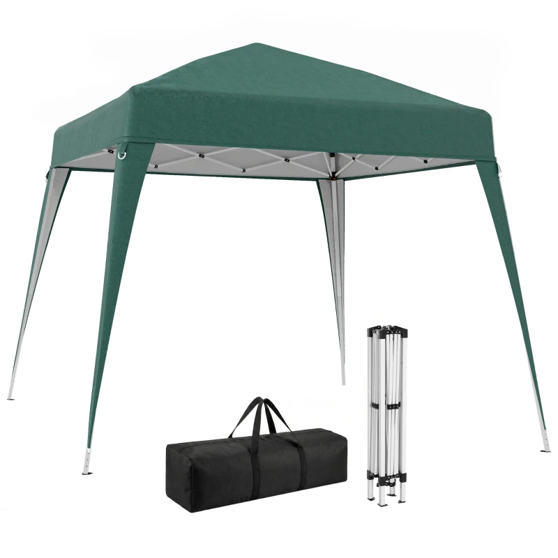 Outsunny Partytent 3 x 3 m inklapbare partytent opvouwbare tent paviljoen tuintent draagbaar 2 kleuren