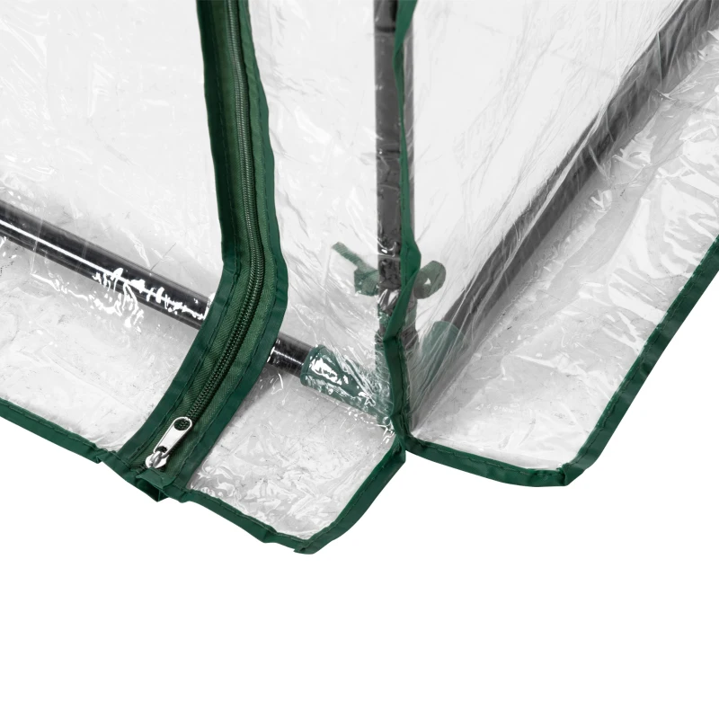 Outsunny kas met roldeur transparant 100 x 50 x 149 cm