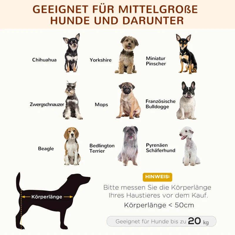 PawHut Luifel hondenligbed hondenbed verhoogd huisdierbed ademend taft-stof