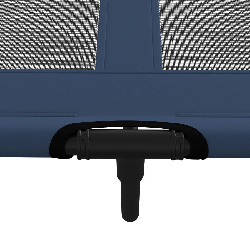 PawHut Hondenbed Metaal Oxford Stof Donkerblauw + Zwart