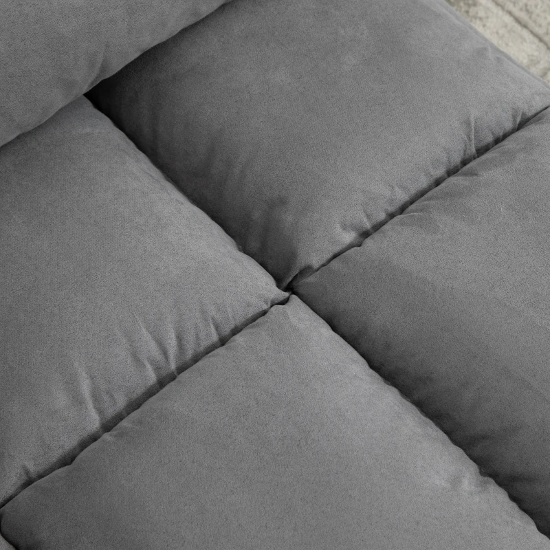 HOMCOM Vloerstoel 2-in-1 vloerstoel bed met rugleuning 7 standen verstelbaar(m-13)