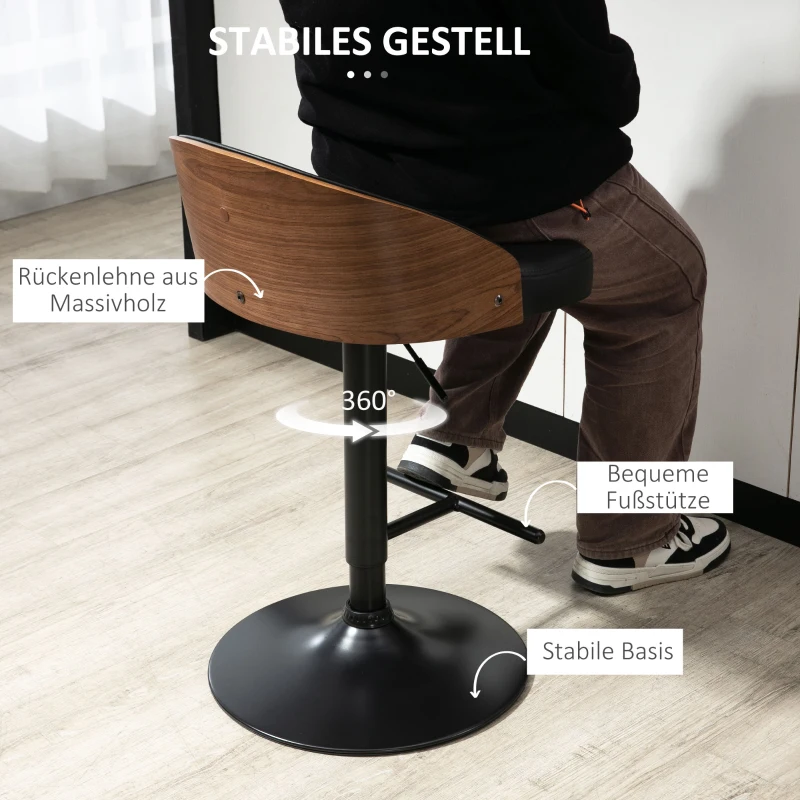 HOMCOM barkruk set van 2 48,5 cm x 49,5 cm x 96 cm