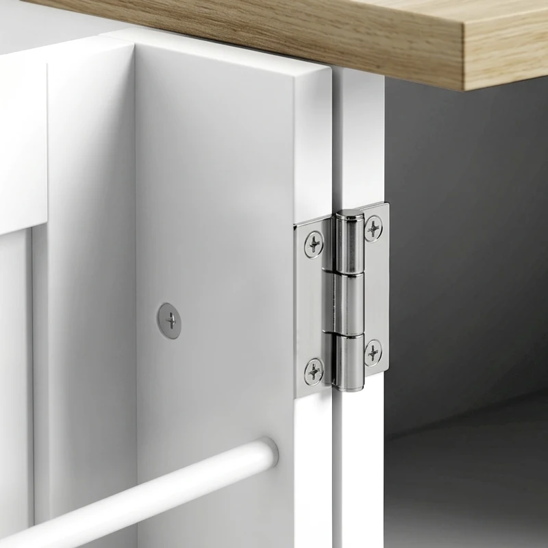 HOMCOM Sideboard keukenkast met 4 deuren, lade, verstelbare plank, deurplanken voor keuken, eetkamer, 138x40x85cm, wit