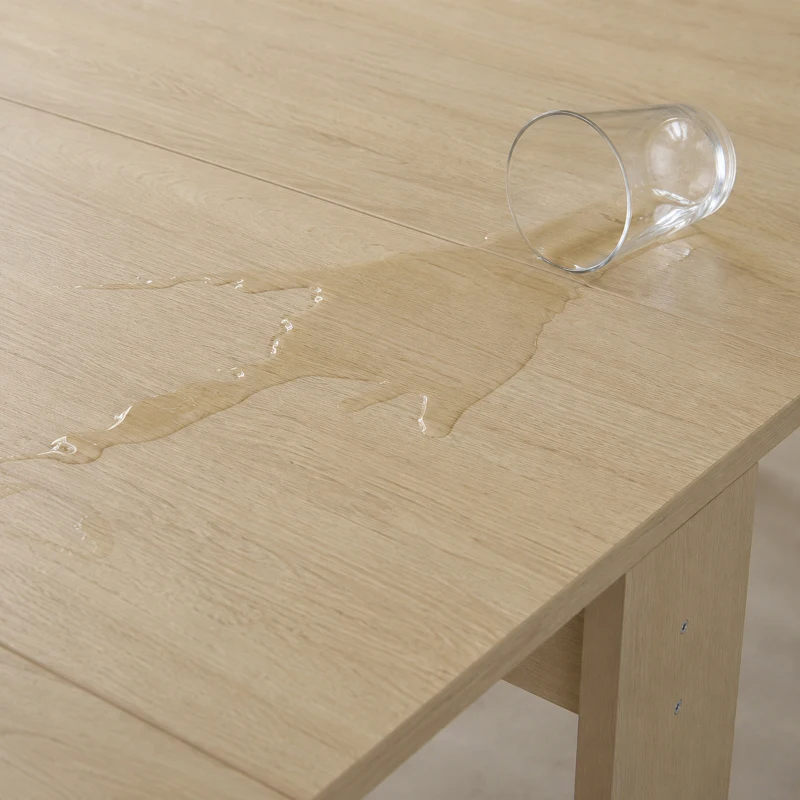 HOMCOM Uitschuifbare eettafel voor kleine ruimtes, om te bouwen tot console, zitplaatsen voor 10 personen, houtlook lichtbruin