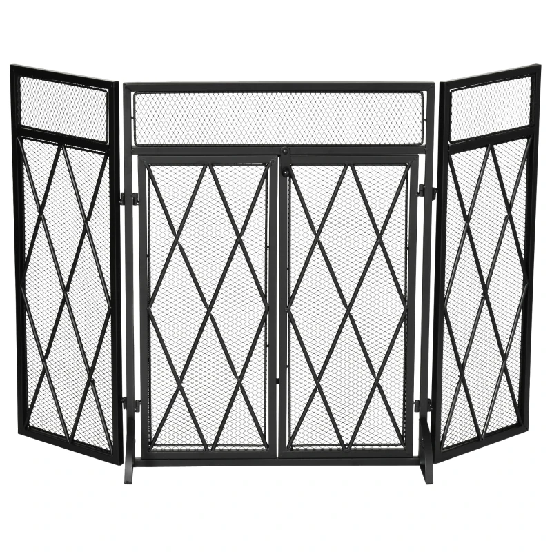 HOMCOM haardscherm 120 cm x 11,5 cm x 79 cm