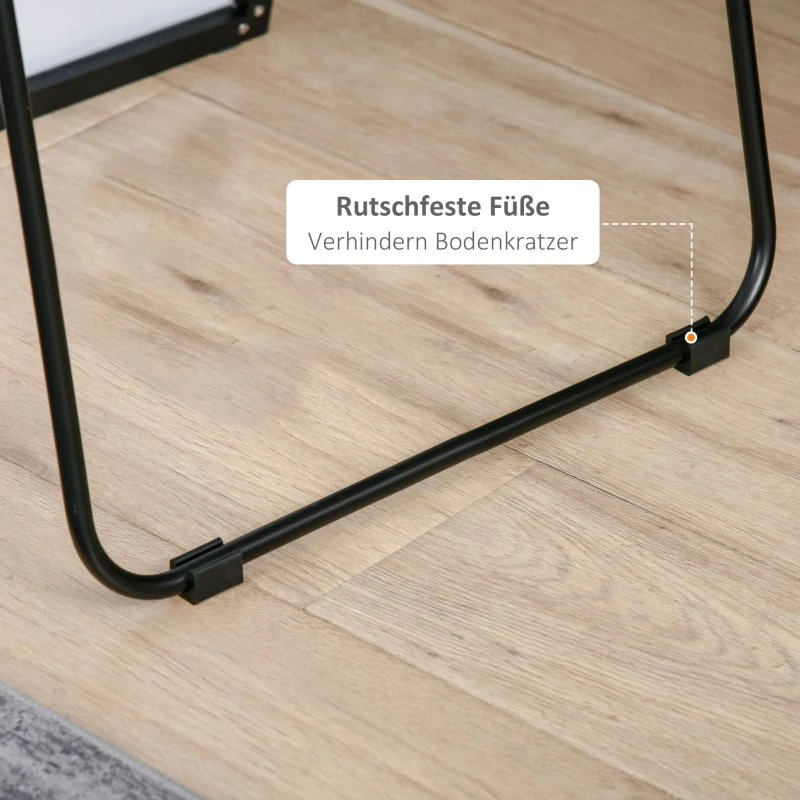 HOMCOM Grote staande spiegel, wandspiegel, lichaamsspiegel, 161,5 cm, zilver