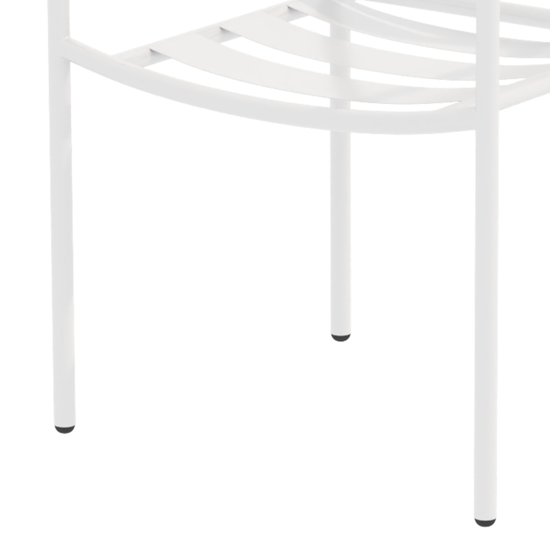 Outsunny Bistroset 3-delig metalen tuinmeubelset met 2 tuinstoelen, glazen tafel, lattenontwerp, roestbestendig