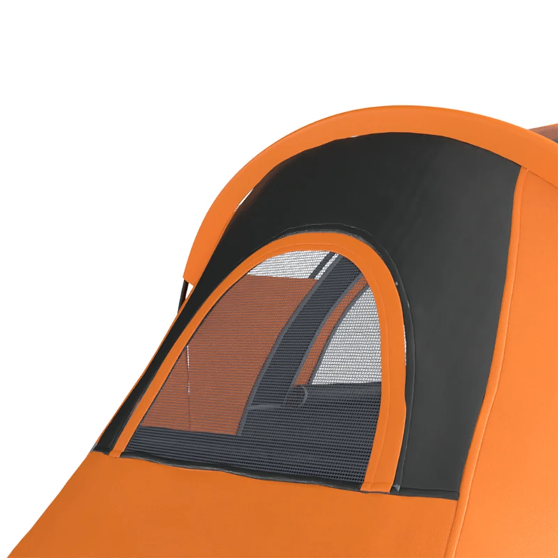 Outsunny 5-6 Man Dome Camping Tent - Orange