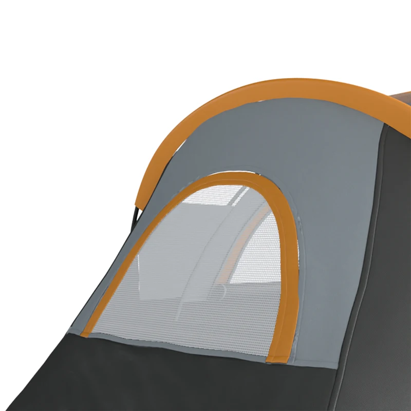 Outsunny 5-6 Man Dome Camping Tent - Light Grey and Black