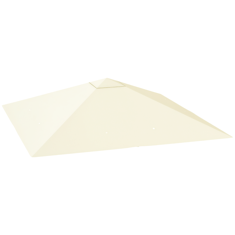 Outsunny Vervangend dak voor paviljoen 3 x 3 m waterafstotend paviljoendak UPF30+ vervangende hoes Oxford-stof, 370 g/m², crème-wit