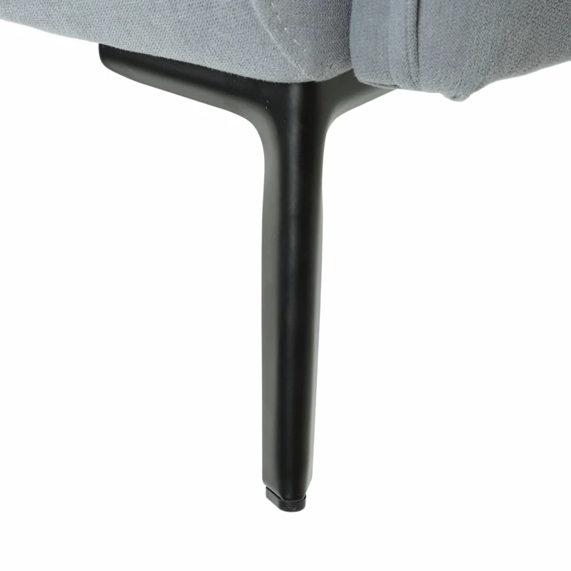 HOMCOM 2-zitsbank, dikke kussens, fluwelen bekleding, Gestoffeerde Bank, Zwart(m-10)