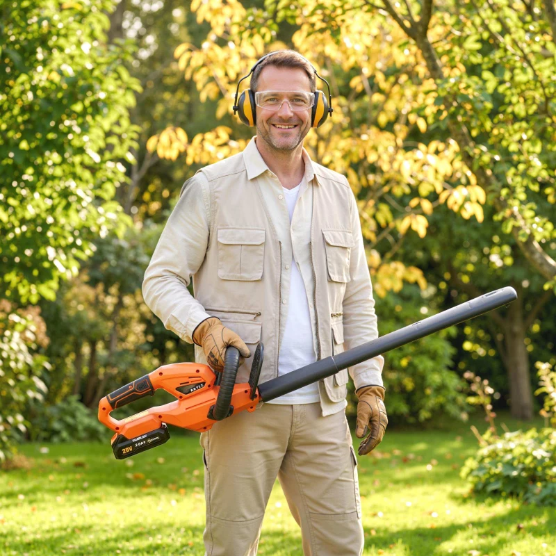 Outsunny 20" Cordless Hedge Trimmer, 18V Electric Hedge Cutter with 51cm Dual Action Blade, 2000mAh Battery and Charger