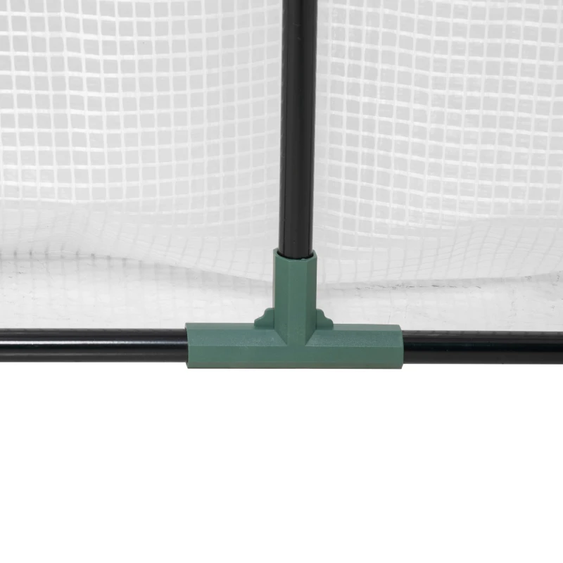 Outsunny foliekas met raam wit 119 x 60 x 60 cm