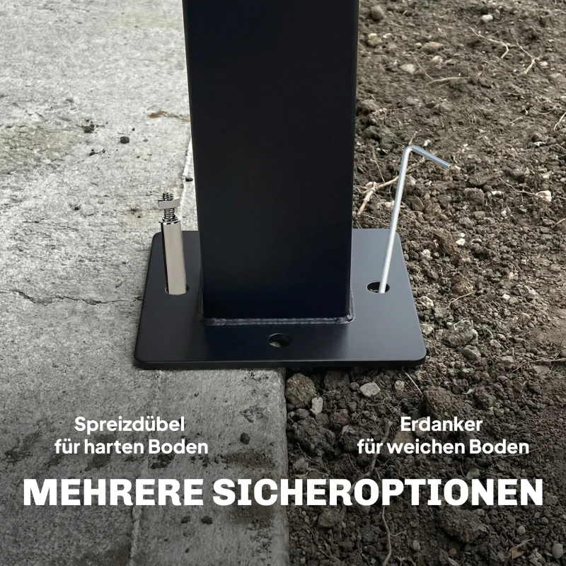 Outsunny Gazebo, 3x3,6 m waterafstotend stabiele tuingazebo met gaaspanelen, dubbel dak, voor tuin, terras, zwart