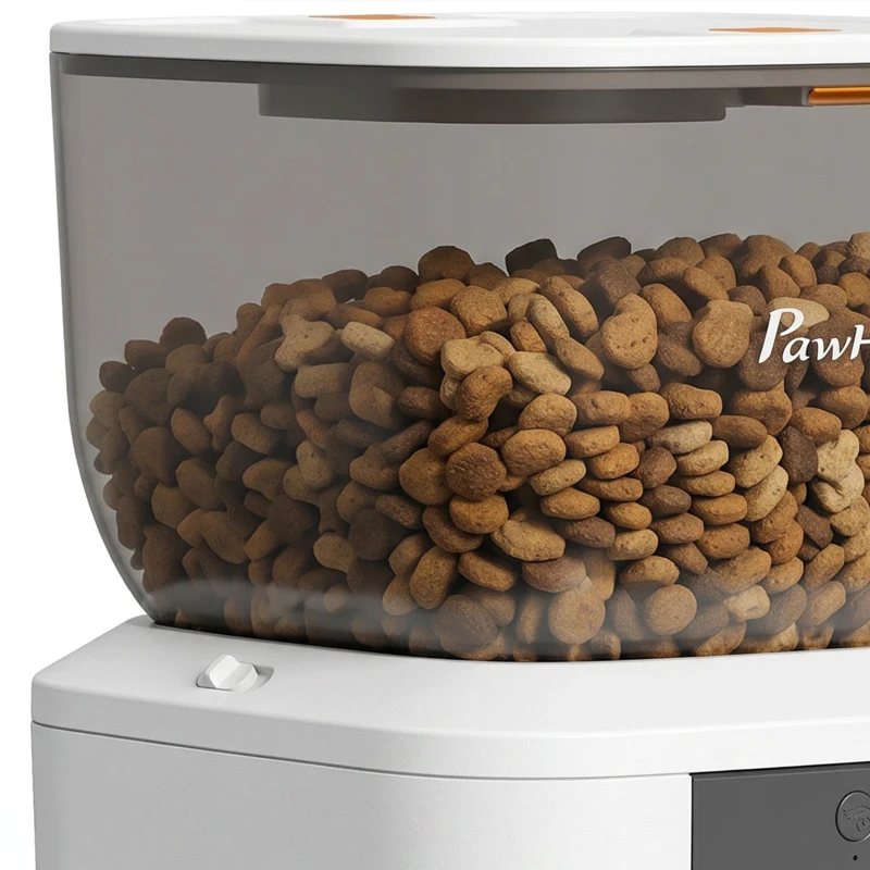 PawHut Automatische Kattenvoeder, 2.4G WiFi, 4L, App-besturing, 1-10 maaltijden, 10s spraakoproep