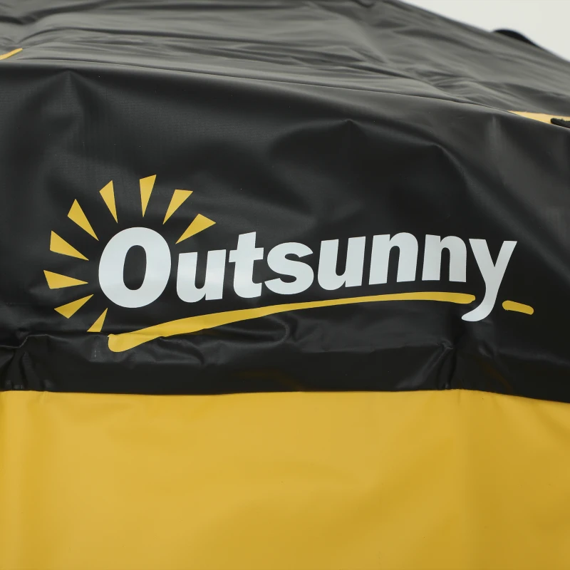 Outsunny Waterdicht Dakkoffer Auto 425L voor Voertuigen met/zonder Dakdrager Bagagebox met 8 Versterkte Riemen Geel