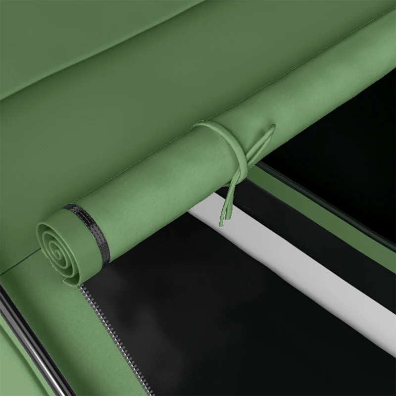 Outsunny Tunneltent voor 4-6 personen, campingtent met deur, bodemzeil, 2000mm waterdicht Groen