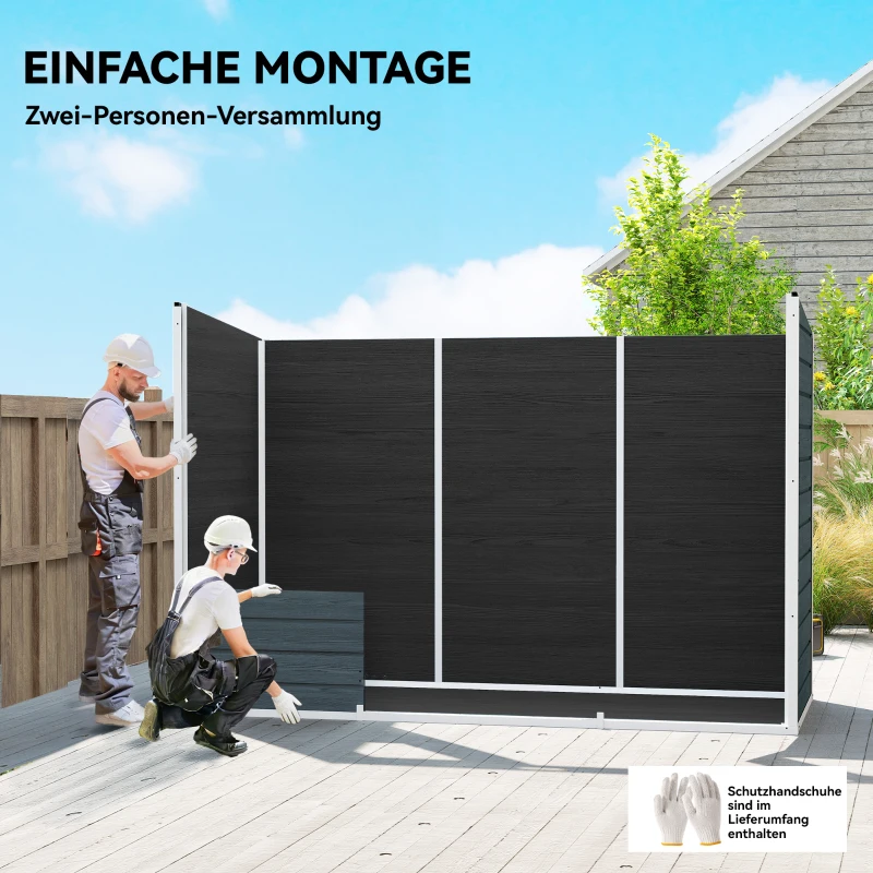 Outsunny Tuinhuisje 3,2m², Opslagschuur met Lessenaarsdak, 303x123x197cm met Ramen Afsluitbaar Deur Ventilatieopening Bodem