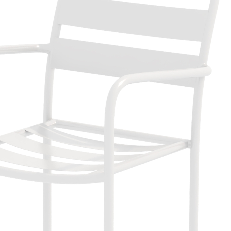 Outsunny Bistroset 3-delig metalen tuinmeubelset met 2 tuinstoelen, glazen tafel, lattenontwerp, roestbestendig