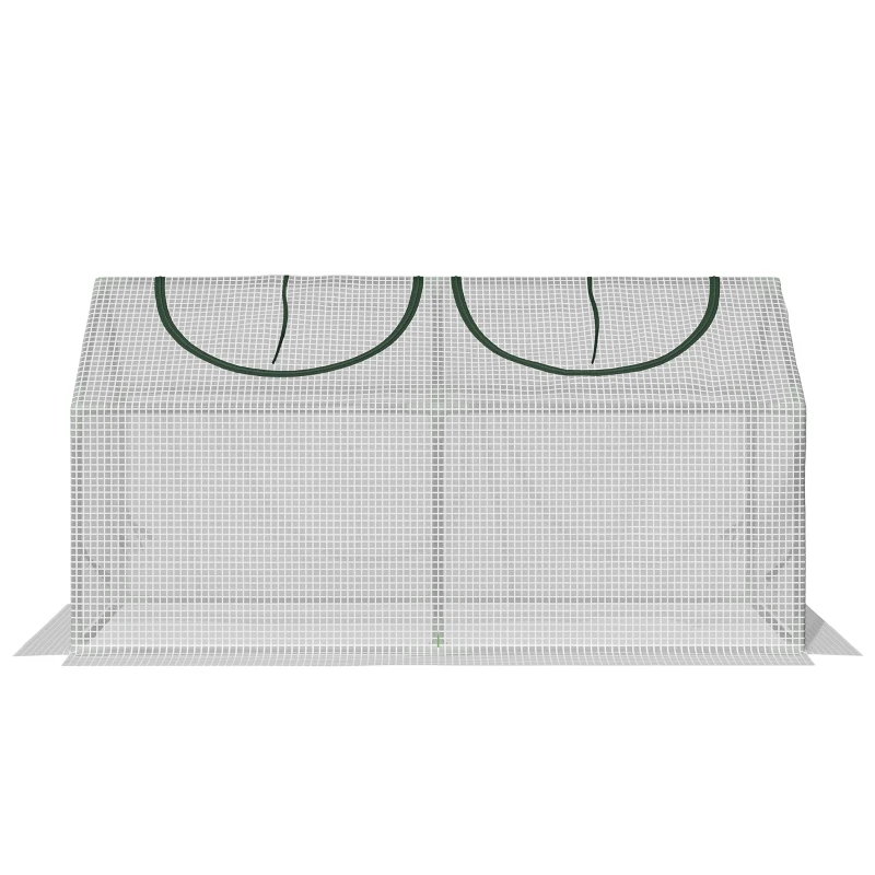 Outsunny foliekas met raam wit 119 x 60 x 60 cm