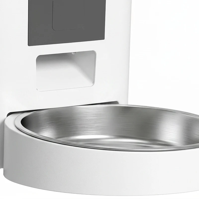 PawHut Automatische Kattenvoeder, 2.4G WiFi, 4L, App-besturing, 1-10 maaltijden, 10s spraakoproep