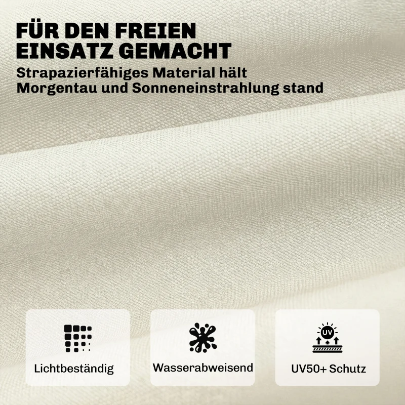 Outsunny Palletkussen Afneembaar Zitkussen met Bevestigingsriemen Palletkussen voor de meeste Ligstoelen 198x65x13cm Beige