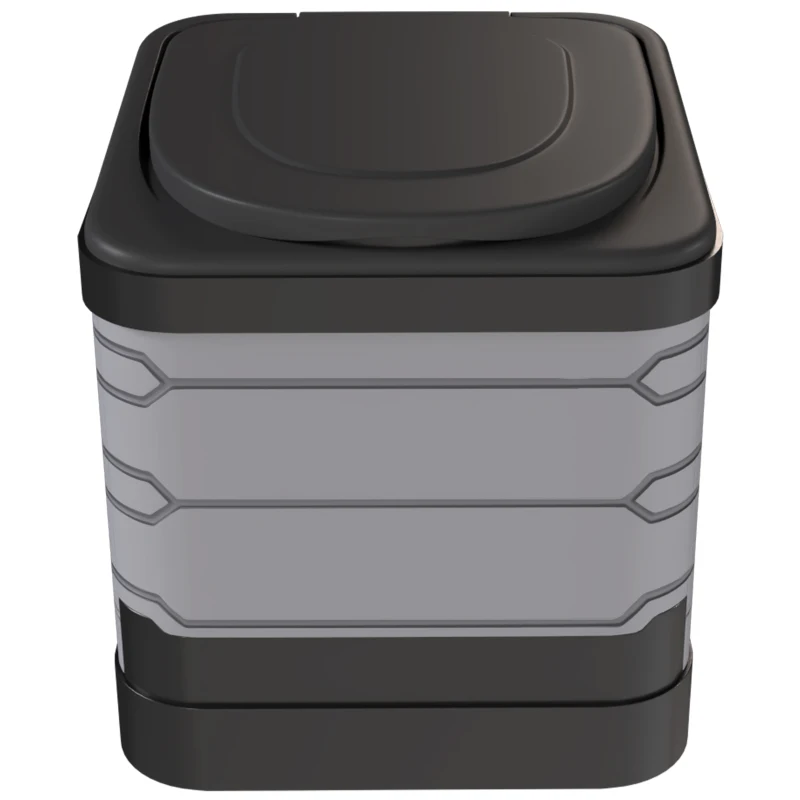 Outsunny Campingtoilet Opvouwbare Reiswc tot 150 kg met 12 stollingsmiddel-pakketjes en 12 afvalzakken 42 x 46 x 43,5 cm Grijs