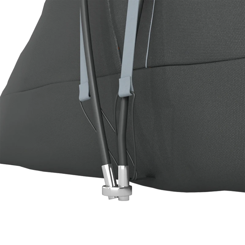 Outsunny Tente de camping familiale 5-6 pers. - tente tunelle imperméable légère ventilée - grande porte + 2 fenêtres gris clair