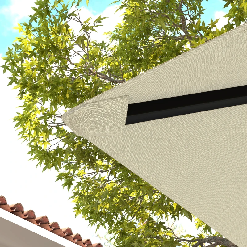 Outsunny Vervangend dak voor paviljoen 3 x 3 m waterafstotend paviljoendak UPF30+ vervangende hoes Oxford-stof, 370 g/m², crème-wit