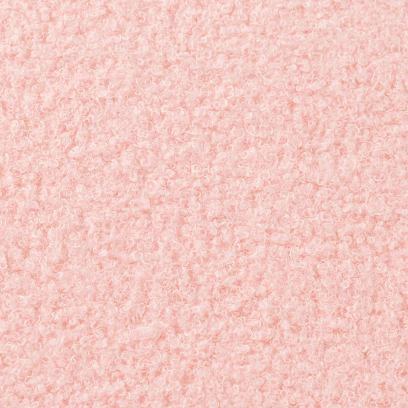 HOMCOM Draaibare bureaustoel van teddy-fleece, in hoogte verstelbaar, met wielen, comfortschuim, roze
