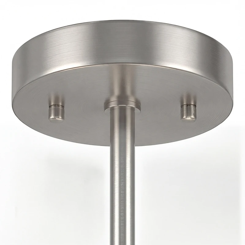 HOMCOM Semi Flush Mount Modern Crystal Chandelier Ceiling Light, Crystal Ceiling Light Fixture with E14 Base, Silver Tone