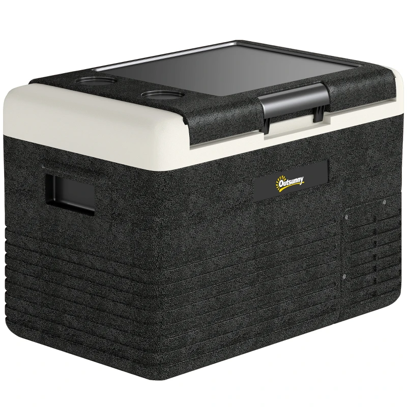 Outsunny 30L Portable Car Refrigerator - Grey and Black
