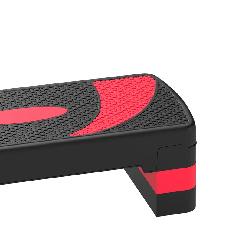 HOMCOM Stepper fitness aérobic hauteur réglable surface antidérapante 80 x 31 x 20 cm noir rouge