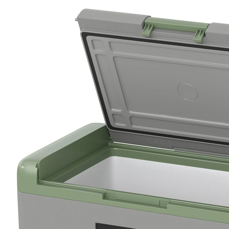 Outsunny 40L Portable Car Refrigerator - Light Green and Grey