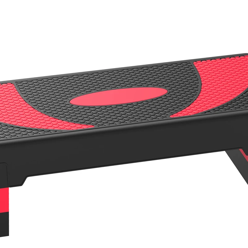 HOMCOM Stepper fitness aérobic hauteur réglable surface antidérapante 80 x 31 x 20 cm noir rouge