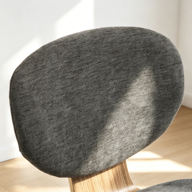 HOMCOM Home Office Desk Chair Rocking Function Ergonomic Swivel Chair with PU Wheels, Grey