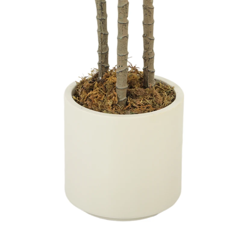 HOMCOM 90cm Lifelike Fake Tree, Artificial Dracaena Tree with Bendable Trunks, Green