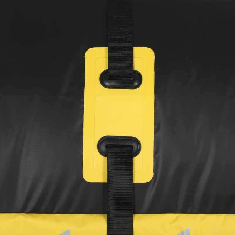 Outsunny Car Roof Bag, 21 Cubic Feet Waterproof Soft Car Roof Box Roofing Cargo Carrier w/ Reflective Arrows, Door Hooks, Yellow
