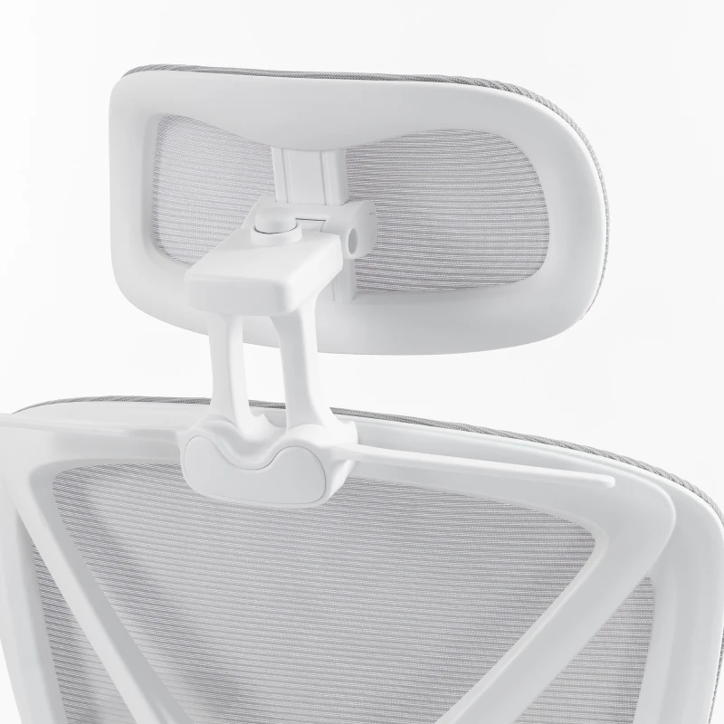 HOMCOM Chaise bureau ergonomique, fauteuil de bureau avec soutien lombaire dynamique adaptatif, 73x75x120-128cm, gris