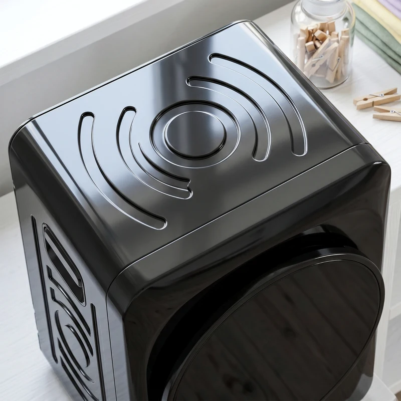 HOMCOM 1000 W compacte wasdroger met extra droog & ECO, timer- en temperatuurinstellingen, zwart
