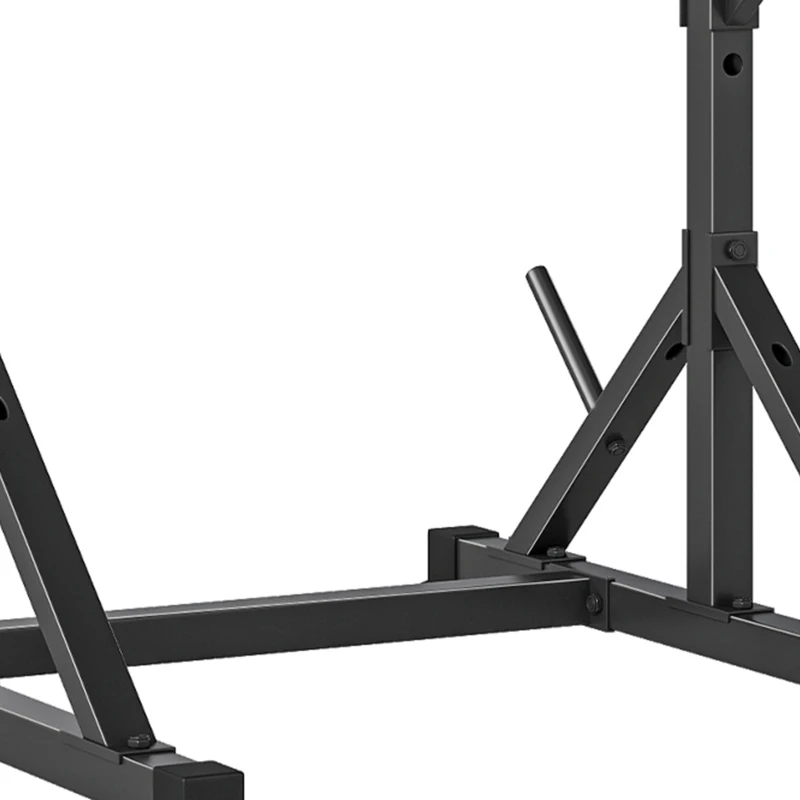 SPORTNOW Halterstandaard 2 niveaus schijfopslag van staal halterhouder tot 200 kg belastbaar Squat Rack